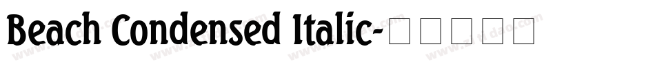 Beach Condensed Italic字体转换